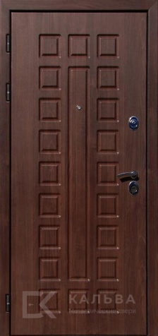 Фото №2 «Железная дверь тёмный орех гладкая и филёнчатая №79»